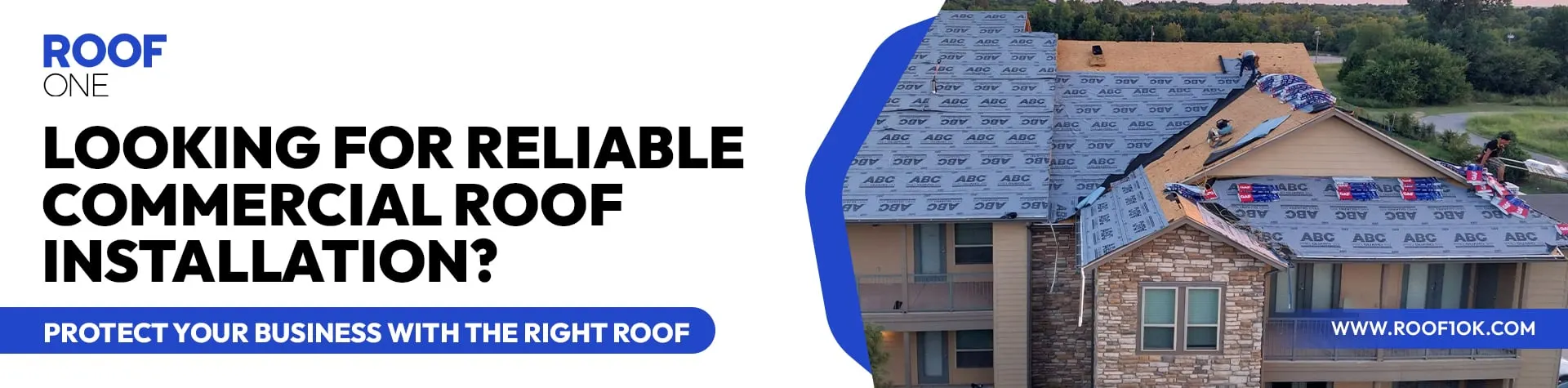 COMMERCIAL ROOF INSTALLATION BANNER