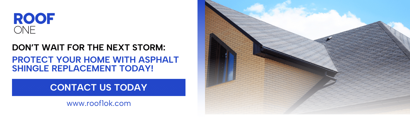 Protect your home with asphalt shingle replacement in Oklahoma by Roof One Holdings, schedule a free roof inspection now.