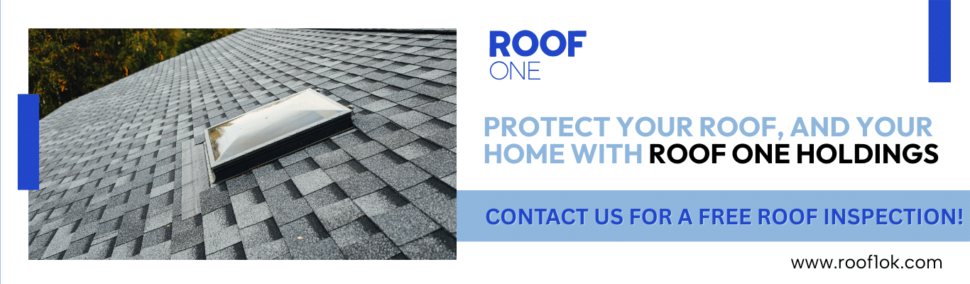 Promoting Roof One Holdings and a free roof inspection for asphalt shingle repair in Oklahoma.
