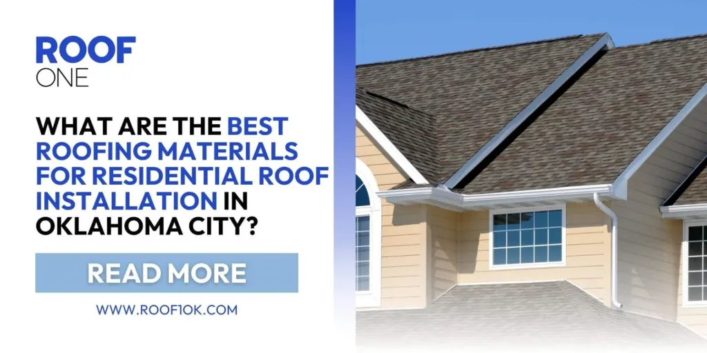 residential roof installation with asphalt shingles on Oklahoma City home under clear blue sky