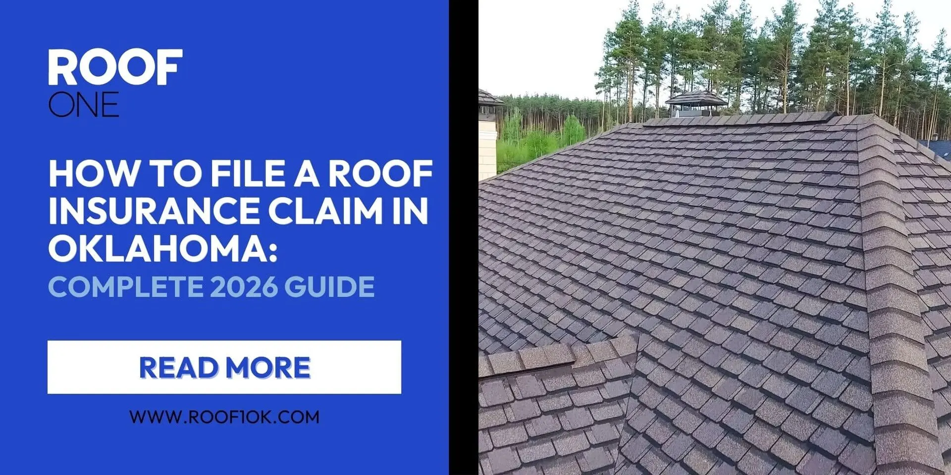 Roof One guide on how to file a roof insurance claim in Oklahoma featuring a high-quality shingle roof installation in OKC