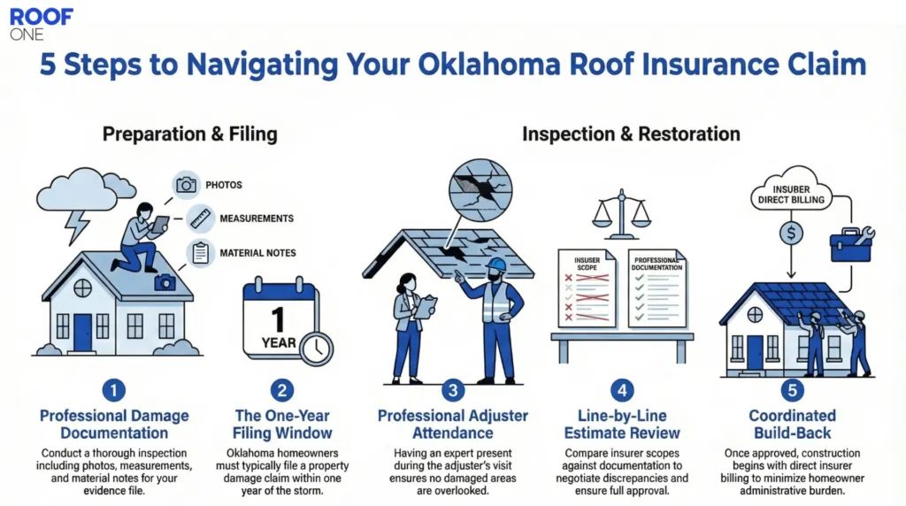 Steps in filing insurance claim.