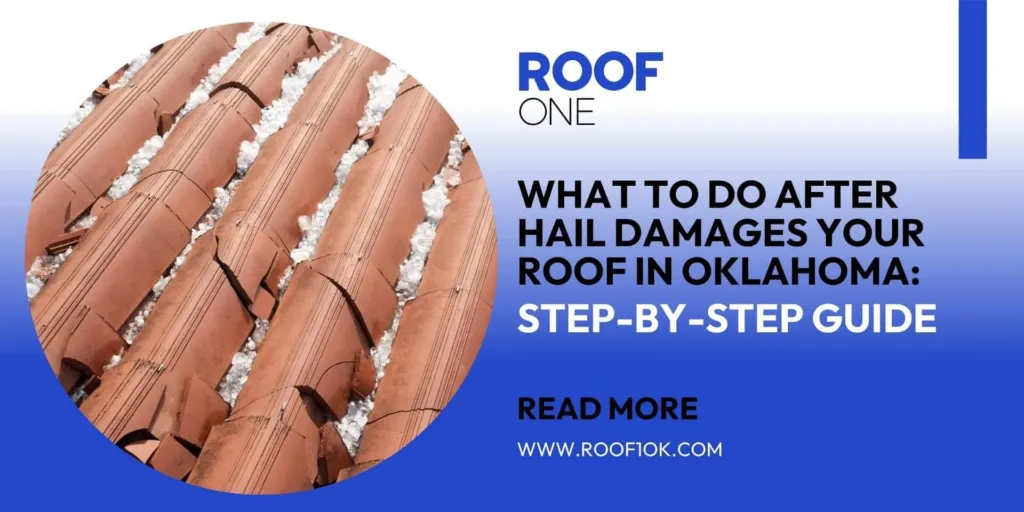 Overhead view of severely cracked tile roof covered in scattered hail, showing the need for hail damage roof repair.