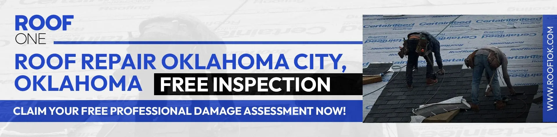 Roof repair in Oklahoma City with Roof One offers a free inspection and professional damage assessment.