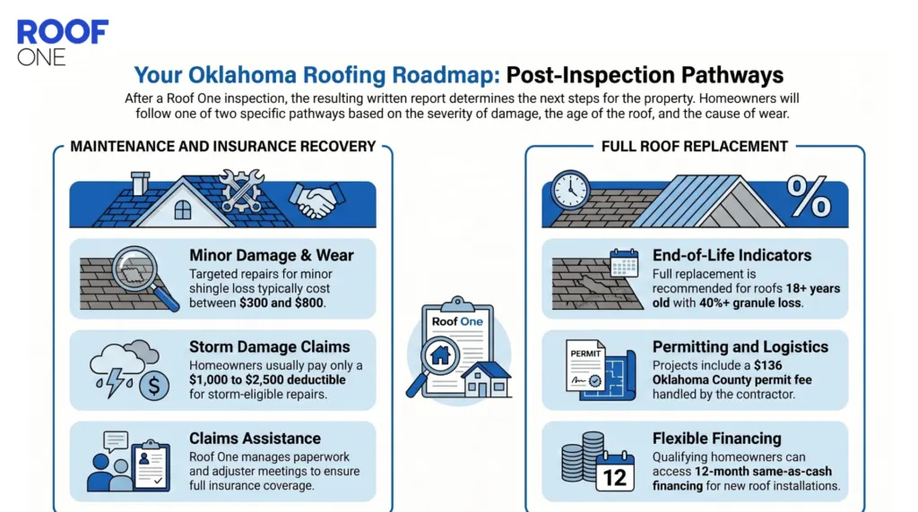 Chart shows maintenance/claims vs replacement paths.