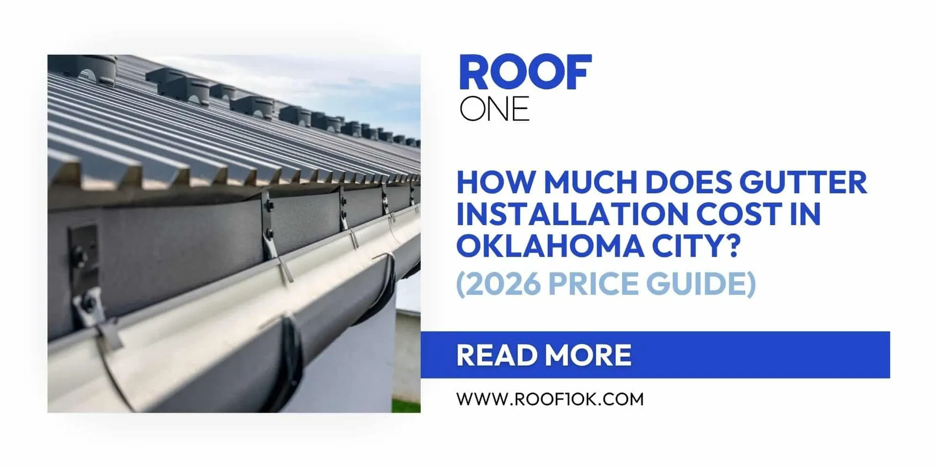 Header image for the 2026 price guide detailing the typical gutter installation cost in Oklahoma City homes